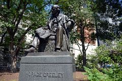 10-3 Statue Of Horace Greeley Founder of New York Tribune In New York City Hall Park In New York Financial District.jpg